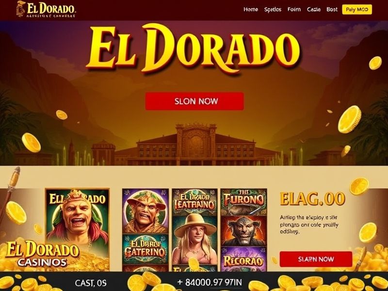 Experience the golden thrill of gambling at El Dorado Casino. Enjoy top slot machines, live table games, poker, and more with real money prizes. New players get a welcome bonus when they register today.